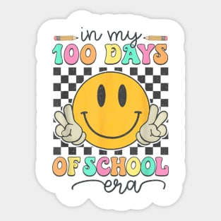 In My 100 Days Of School Era Smile Face 100th Day Of School Sticker